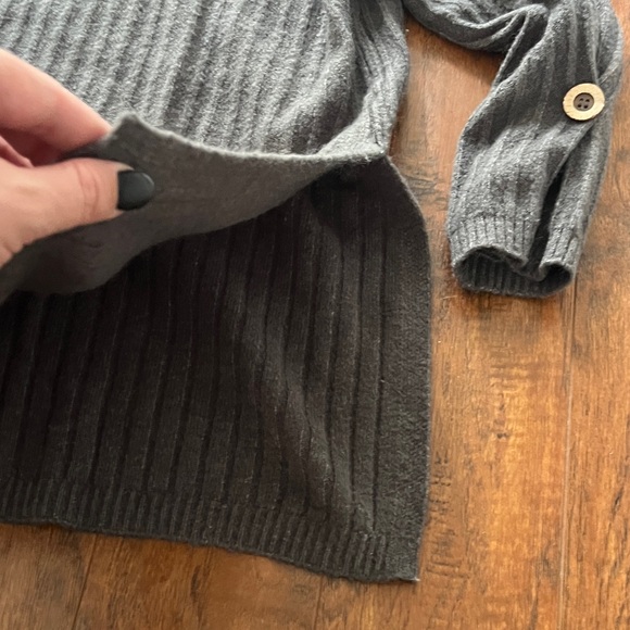 Free People Gray Ribbed Sweater - Picture 5 of 9